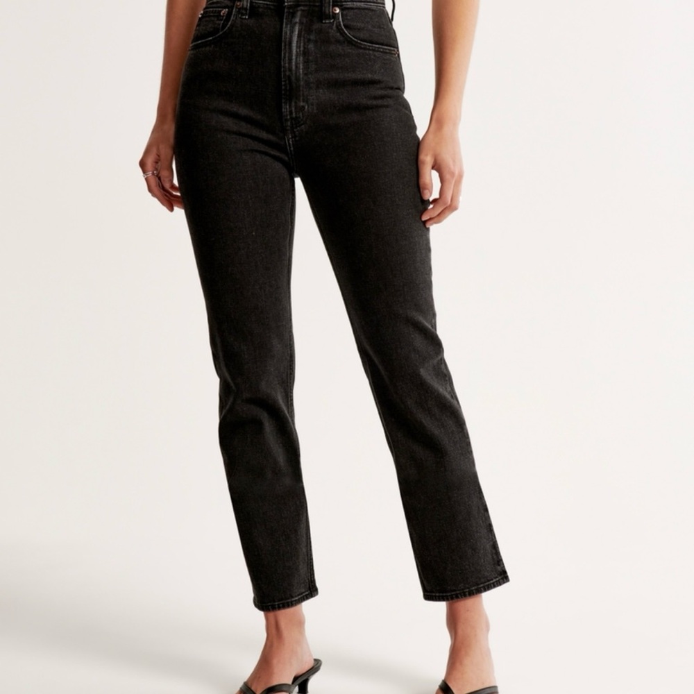 Abercrombie & Fitch Black Straight Leg Jeans